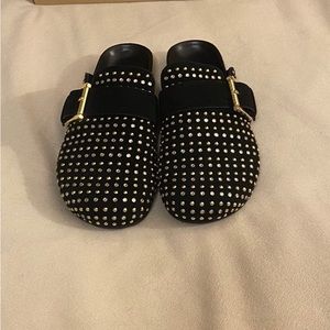 MICHAEL michael Kors Robin Crystal-Embellished Suede Clogs